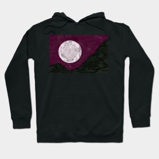 "Flying Free Moon" art design products Hoodie